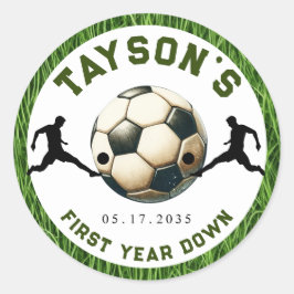 Första året nedåt 1:a födelsedagen runt klistermärke