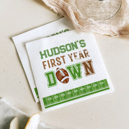 Första året nedåt i fotboll 1:a födelsedag pappersservett