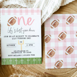 Första året ner fotboll inbjudan, första födelseda inbjudningar