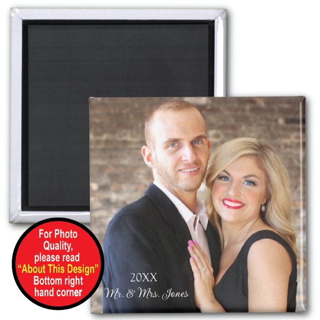 Första året som gifta Magnet med foto (Skapare uppladdad)