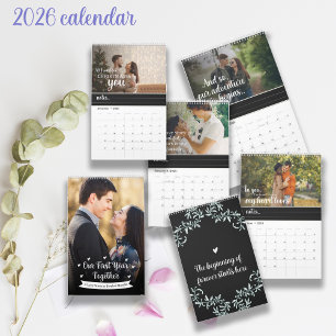 Första året tillsammans nya fotoromanska citat kalender