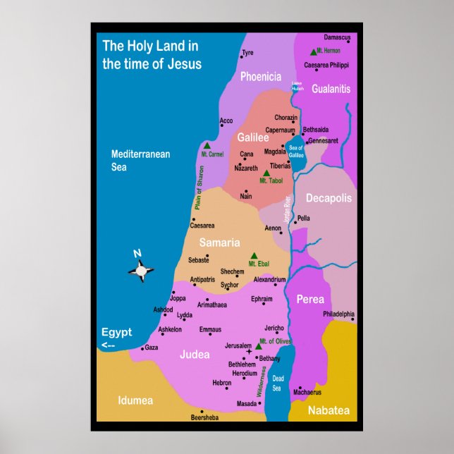 Första århundradet för Israel Karta Poster (Framsidan)