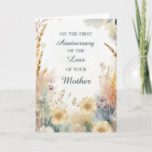 Första årsdagen av förlusten av Mor Wildblomma