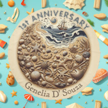 Första årsdagen av havets marina Snäckor i Vinkara