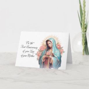 Första årsdagen av modern Blessed Marys bortgång Kort