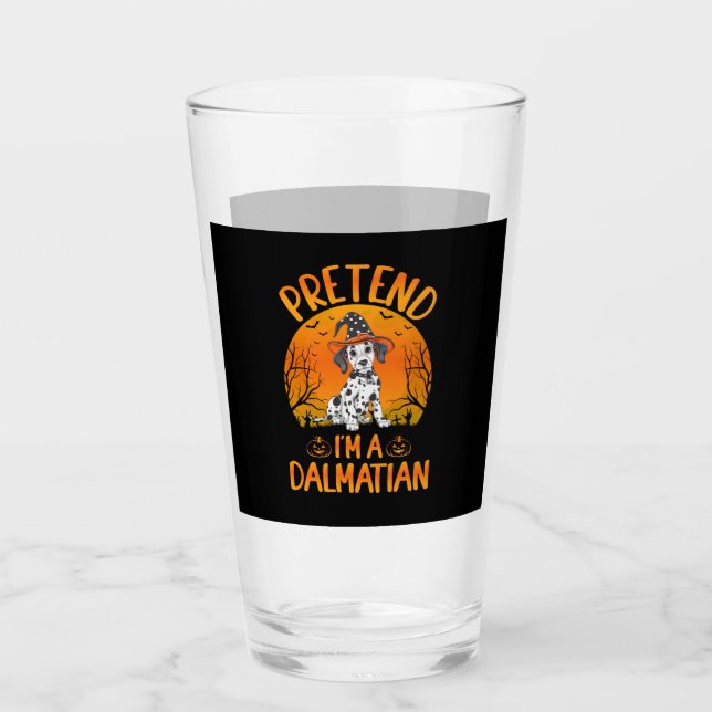 Förstå att jag är Dalmatian Hund Halloween (1) Glaskopp (Framsida)