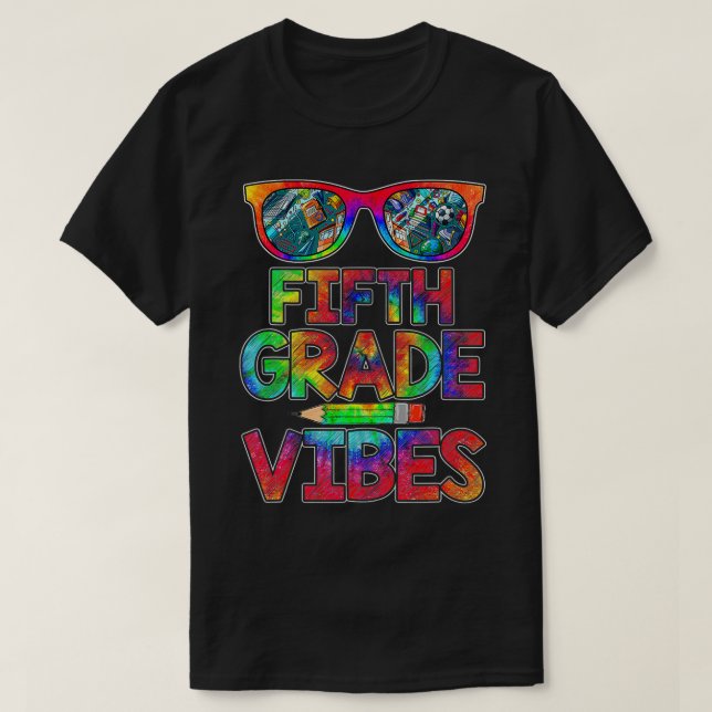 Första Back to school-dagslärarna i Klass 5 T Shirt (Design framsida)