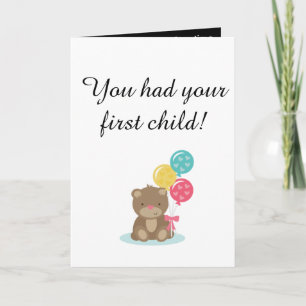 Första barnkort för childfree kort