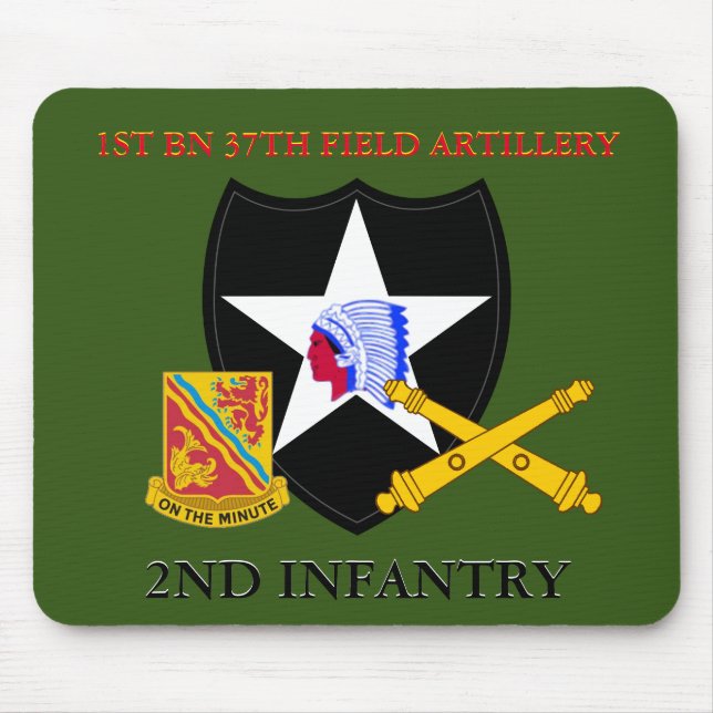 FÖRSTA BATTALION 37:E FÄLT ARTILLERY 2ND INFANTRY  MUSMATTA (Framsidan)