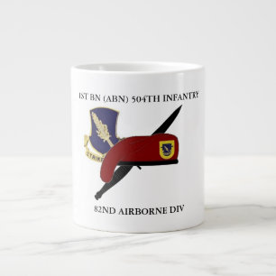 FÖRSTA BATTALIONEN (ABN) 504TH INFANTRY JUMBO MUG MUGG