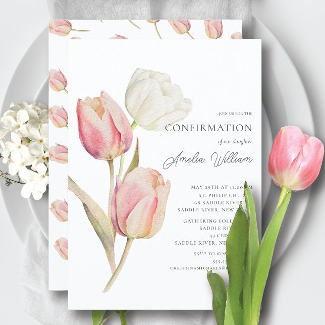 Första bekräftelse av Gracval Tulips Inbjudningar (Skapare uppladdad)