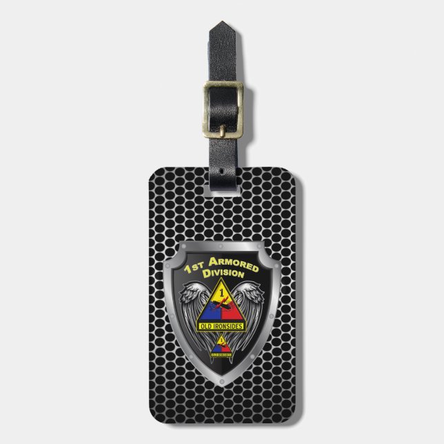 Första beväpnade divisionen "Gamla ironsider" Bagagebricka (Vertikal Framsida)