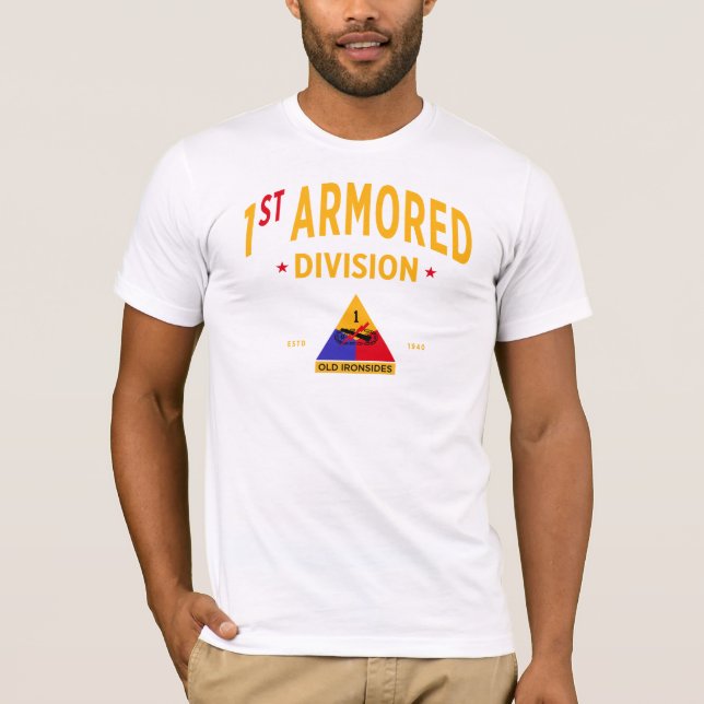 Första beväpnade divisionen "Gamla ironsider" T Shirt (Framsida)