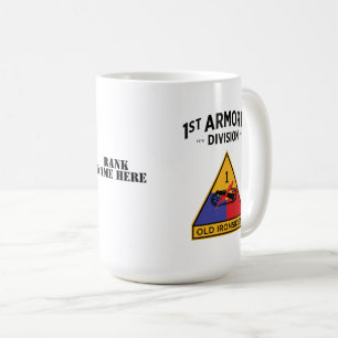 Första beväpnade divisionen "Old Ironside" Badge Kaffemugg