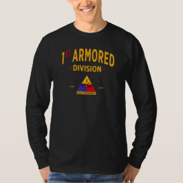 Första beväpnade divisionen "Old Ironside" Badge L T Shirt