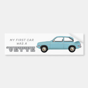 Första bilen Chevrolet Chevette Vette retro Classi Bildekal