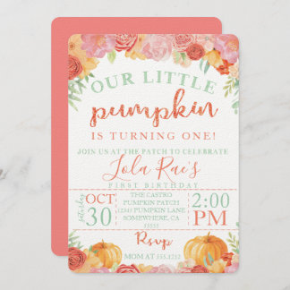 FÖRSTA BIRTHDAG INBJUDAN