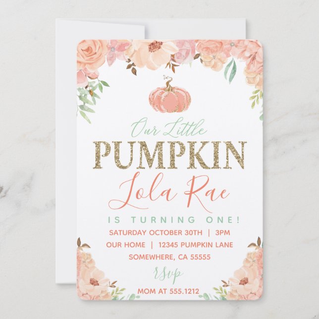 FÖRSTA BIRTHDAG INBJUDAN (Framsida)