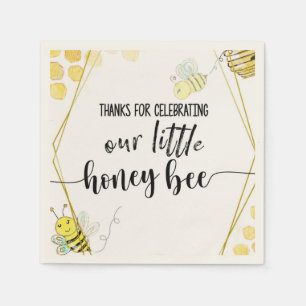 FÖRSTA BIRTHDAY, BEE PARTY, BEE THEMED PAPPERSSERVETT