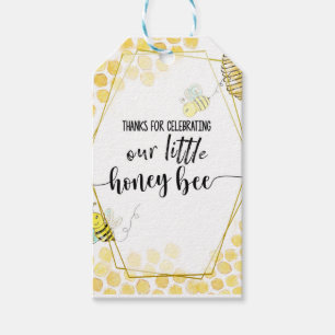 FÖRSTA BIRTHDAY, BEE PARTY, BEE THEMED PRESENTETIKETT