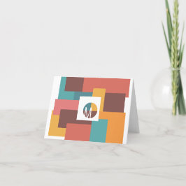 Första blocket Färg Tack Kort