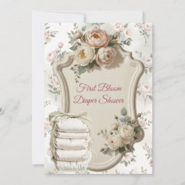 Första blomningens blöjregnsinbjudan inbjudningar