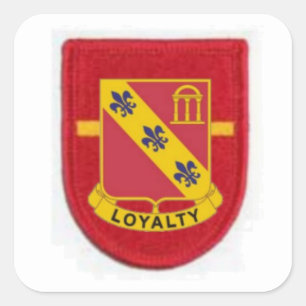 FÖRSTA BN 319TH FÄLT ARTILLERY FLASH/DUI STICKERS FYRKANTIGT KLISTERMÄRKE