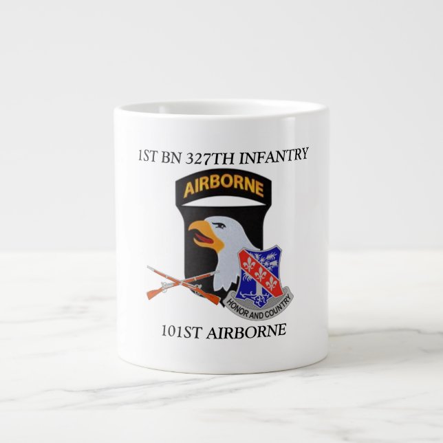 FÖRSTA BN 327:E INFANTRY 101ST AIRBORNE JUMBO MUGG (Framsidan)