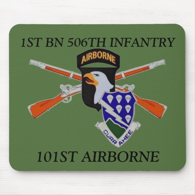FÖRSTA BN 506TH INFANTRY 101ST LUFTBORNE MOUSEPAD MUSMATTA (Framsidan)