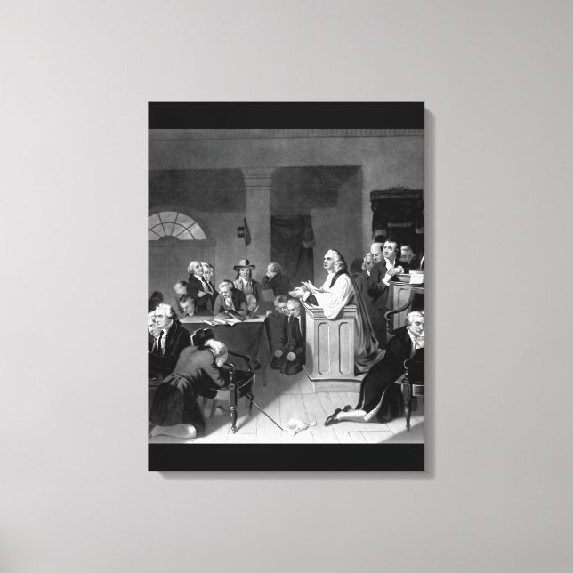 Första bön i kongressen, September _Krig Image Canvastryck (Framsida)