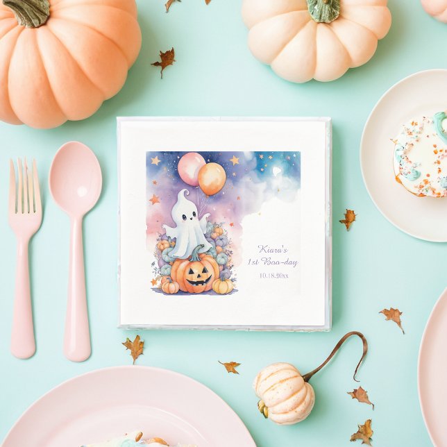 Första Boo Day Firande - Ghost & Pumpkin Pappersservett (Skapare uppladdad)