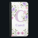 Första början plus Namn Sång med blommor Plånboksfodral För Samsung Galaxy S5<br><div class="desc">Konstruktionen har Monogram & Namn med blommor på båda sidor i vatten färg pastel stil. Initial är brev C</div>