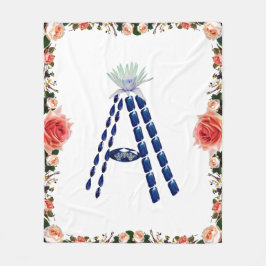 Första Brev A, Monogram Modern Snyggt Trendig Fleecefilt