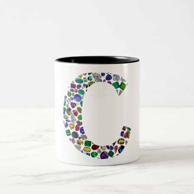 Första Brev C Två-Tonad Mugg (Center)