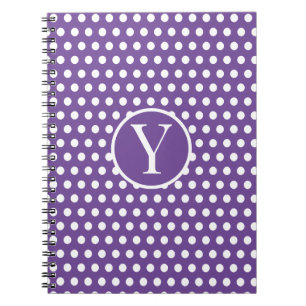 Första brev Polka Dot-Lilan i klassisk Chic Anteckningsbok