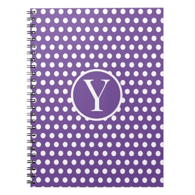 Första brev Polka Dot-Lilan i klassisk Chic Anteckningsbok (Framsidan)
