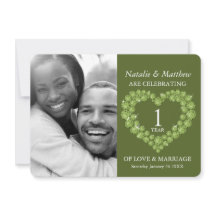 Första bröllopsdag Peridot grön foto 