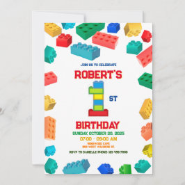 Första Byggnaden blockerar födelsedagsinbjudan, bl Inbjudningar