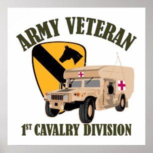 Första Cav Vet - Humvee Ambulance Poster