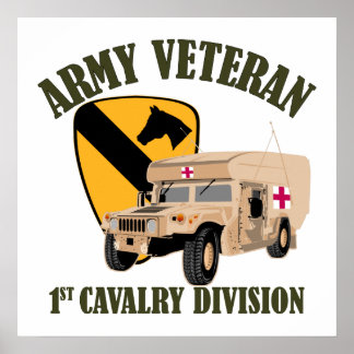 Första Cav Vet - Humvee Ambulance Poster