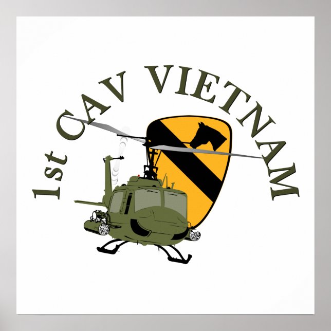 Första Cav Vietnam Poster (Framsidan)
