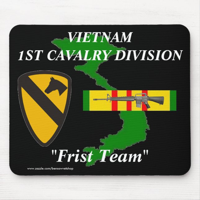 Första Cavalry Vietnam Mousepad 2 b Musmatta (Framsidan)