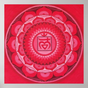 Första Chakra Mandala Poster