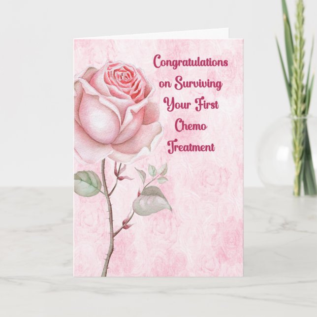 Första Chemo-behandlingskort Tack Kort (Framsida)