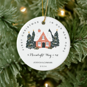FÖRSTA CHRISTMAS I VÅRT NYA HEMMA JULGRANSPRYDNAD KERAMIK