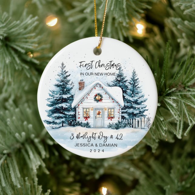 FÖRSTA CHRISTMAS I VÅRT NYA HEMMA JULGRANSPRYDNAD KERAMIK (Träd)