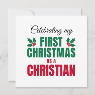 FÖRSTA CHRISTMAS SOM KRISTNA NYBeliever Julkort