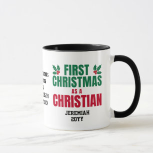 FÖRSTA CHRISTMAS SOM KRISTNA NYBeliever Mugg