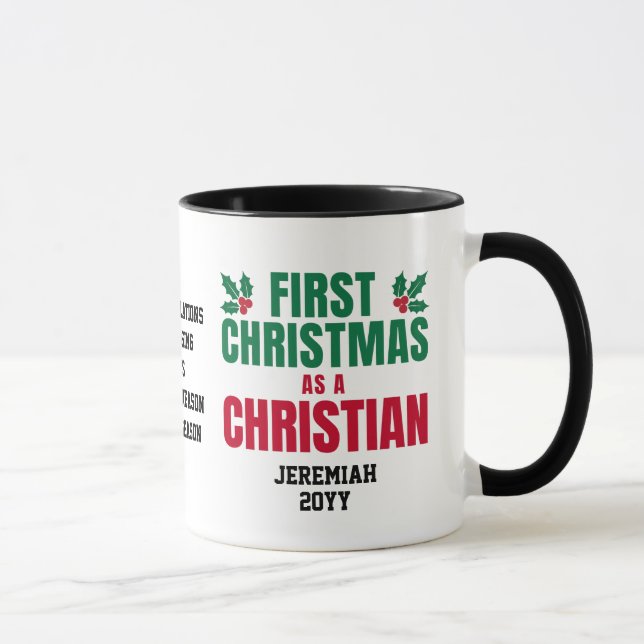 FÖRSTA CHRISTMAS SOM KRISTNA NYBeliever Mugg (Höger)