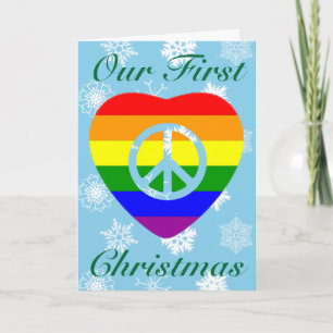 FÖRSTA CHRISTMAS SOM MARRIED GAY COUPLE HELGKORT